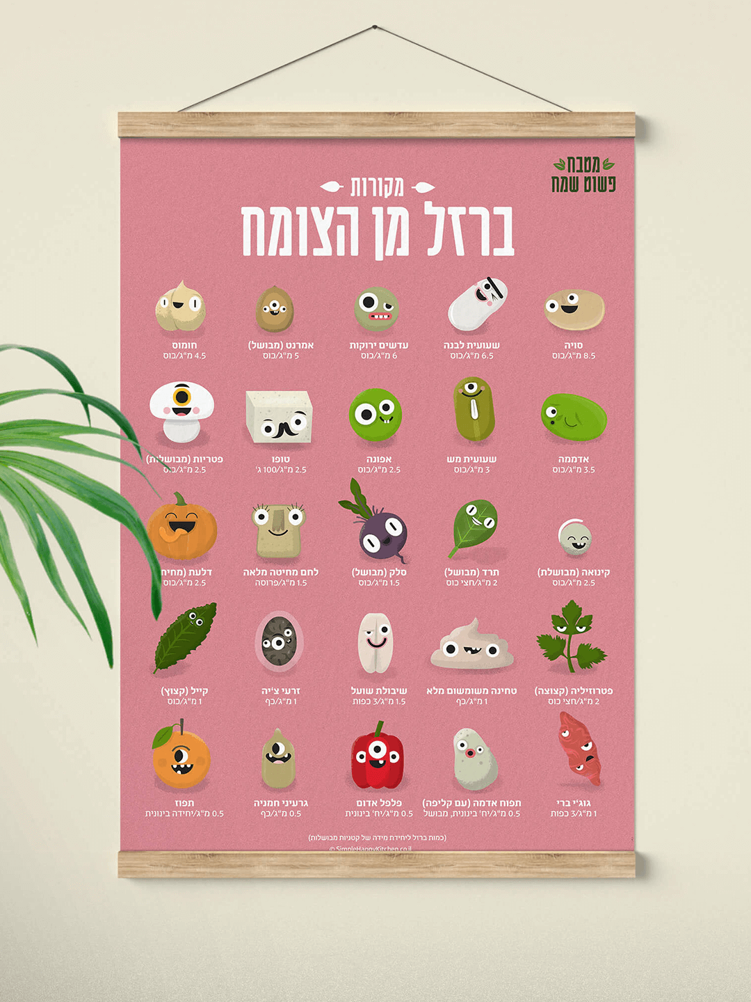 פוסטר - מקורות ברזל מן הצומח