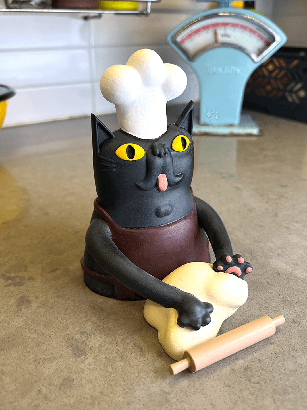 ללוש החתול הלש - דמות תלת מימד בצביעה ידנית