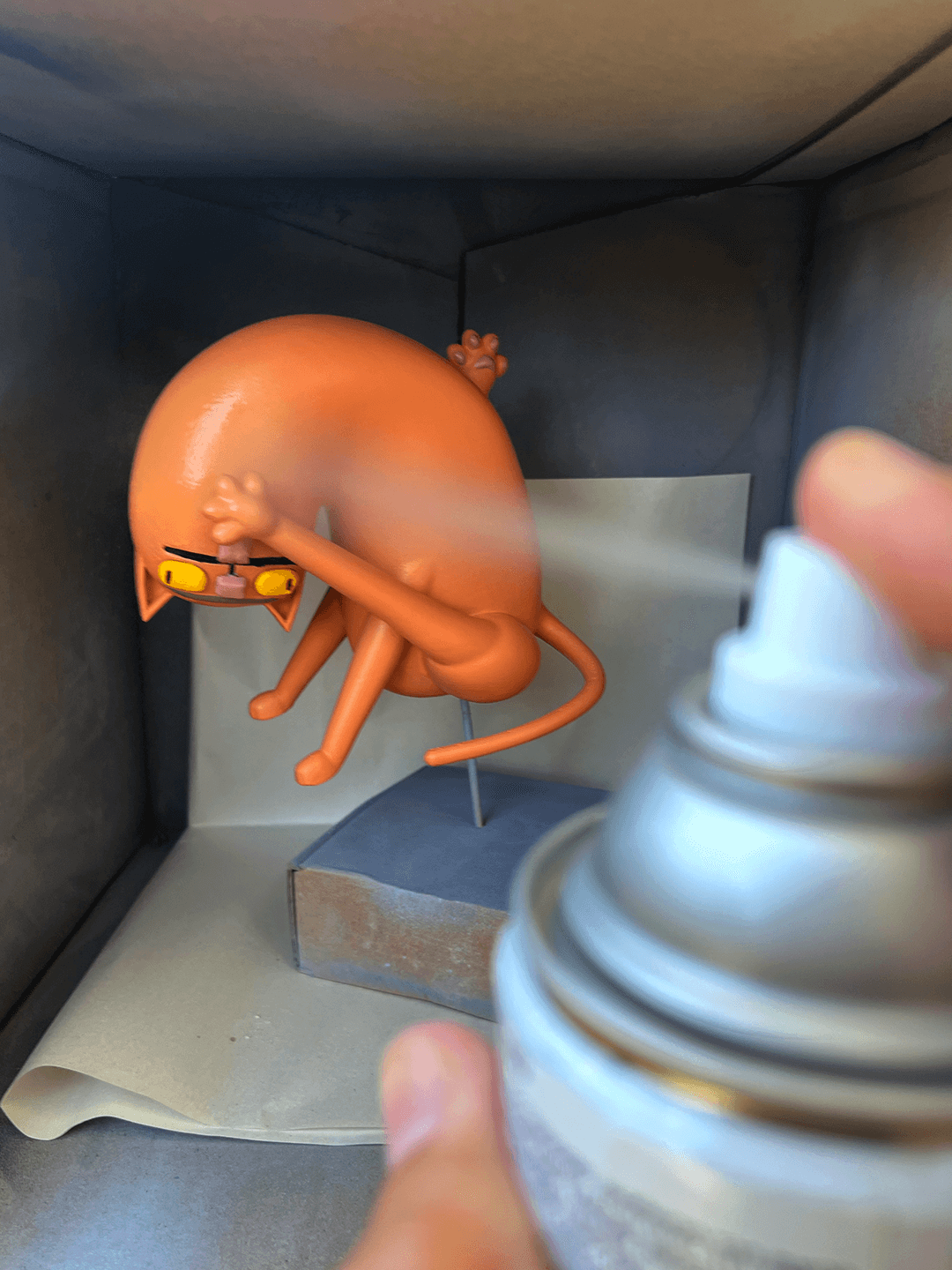 ליקריץ החתול המתנקה - דמות תלת מימד ציפוי בלכה מט