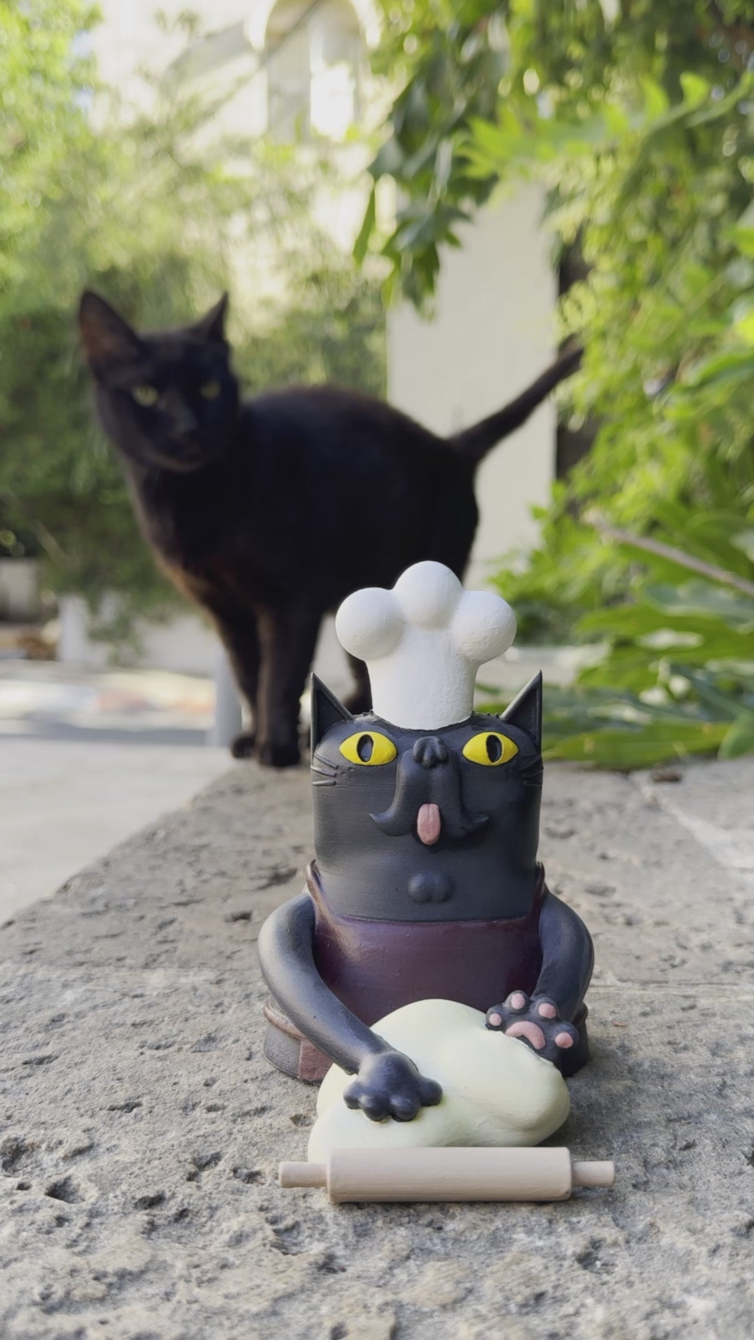 ללוש החתול הלש - דמות תלת מימד בצביעה ידנית