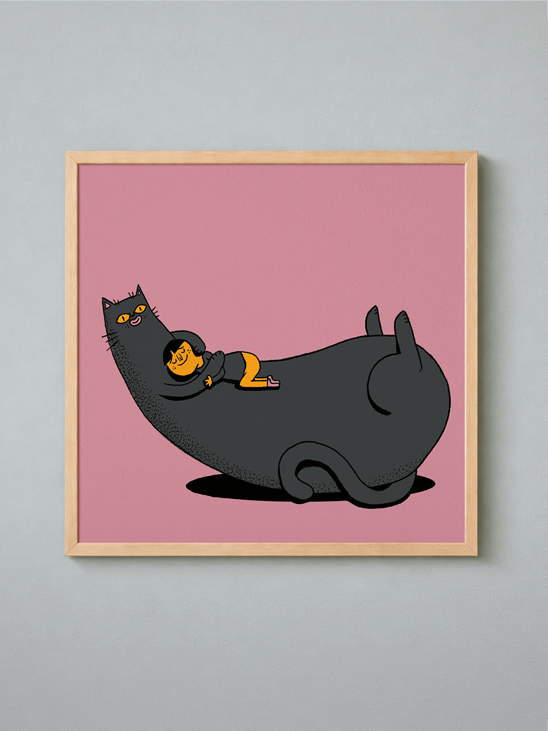 הדפס - חיבוק מחתולה גדולה