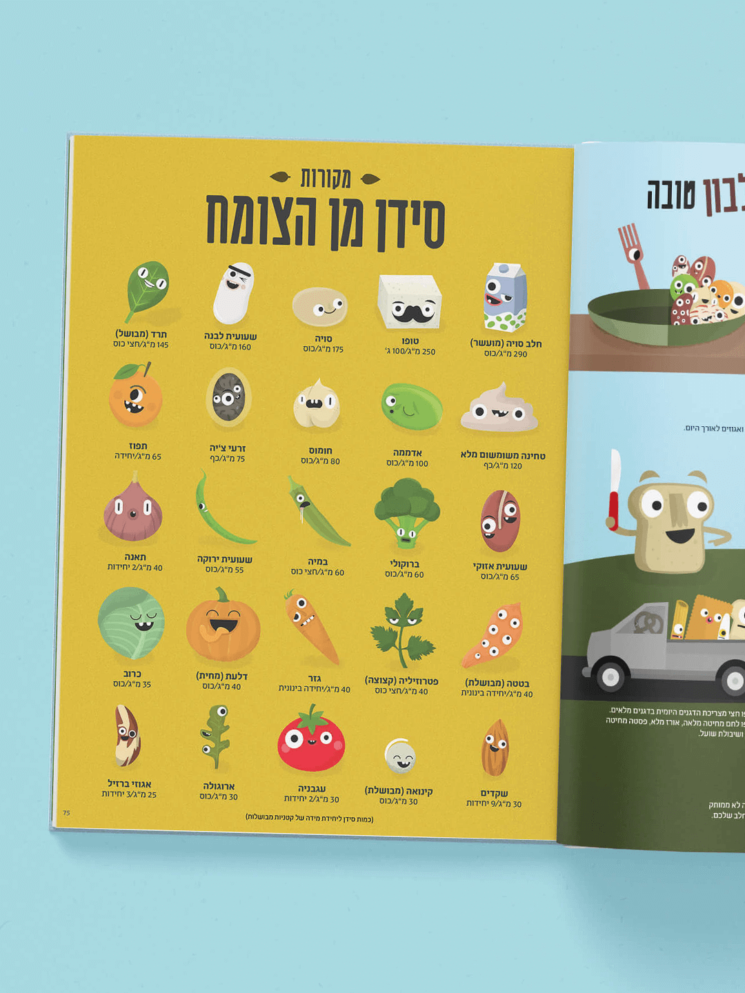 דף "סידן מן הצומח" מהספר "מטבח פשוט שמח"