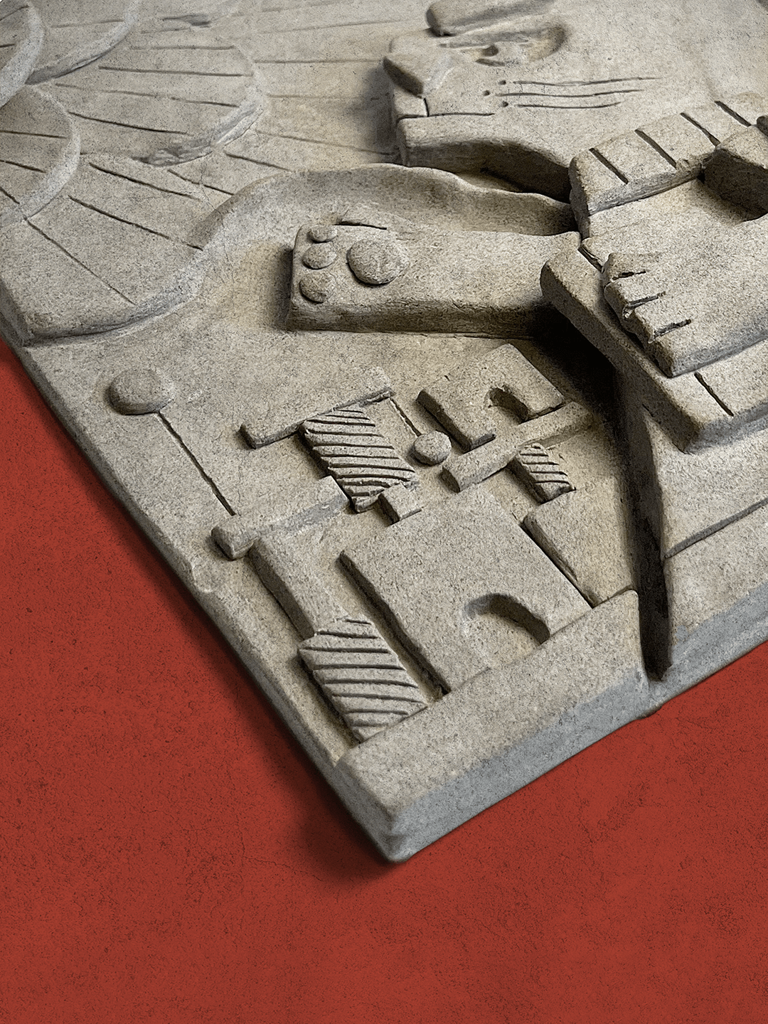 תבליט חתול סובייטי מקרמיקה